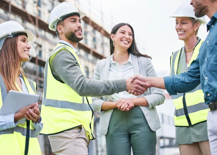 All States Mechanical team collaborating on project plans